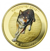Canada 75 Dollars Wolf - Vancouver Olympic Games 2009 Proof KM# 910 VANCOUVER 2010 TM/MC AN 75 DOLLARS coin reverse Canada 75 Dollars Wolf - Vancouver Olympic Games 2009 Proof KM# 910 VANCOUVER 2010 TM/MC AN 75 DOLLARS coin reverse
