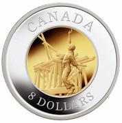 Canada 8 Dollars Railway Worker 2005 Proof KM# 598 CANADA 8 DOLLARS coin reverse
