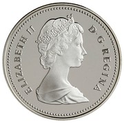 Canada Dollar John Davis Strait 1987 KM# 154 ELIZABETH II D ∙ G ∙ REGINA coin obverse Canada Dollar John Davis Strait 1987 KM# 154 ELIZABETH II D ∙ G ∙ REGINA coin obverse