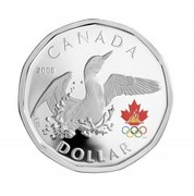 Canada Dollar Lucky Loonie - Olympic Loon Dance 2008 Proof KM# 787a CANADA 2008 DOLLAR coin reverse
