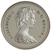 Canada Dollar Regina Centennial 1982 KM# 133 ELIZABETH II D ∙ G ∙ REGINA coin obverse Canada Dollar Regina Centennial 1982 KM# 133 ELIZABETH II D ∙ G ∙ REGINA coin obverse