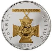 Canada Dollar Victoria Cross 2006 Proof KM# 583a CANADA 2006 DOLLAR coin reverse