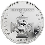 Canada Dollar Victoria Cross 2006 Proof KM# 583 CANADA 2006 DOLLAR coin reverse