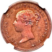 UK Half Farting Queen Victoria 1868 Proof KM# PnM115 VICTORIA D:G: BRITANNIAR: REGINA F: D: coin obverse UK Half Farting Queen Victoria 1868 Proof KM# PnM115 VICTORIA D:G: BRITANNIAR: REGINA F: D: coin obverse