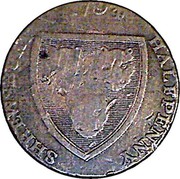 UK Halfpenny (Shropshire - Shrewsbury) SHREWSBURY 1794 HALFPENNY coin obverse