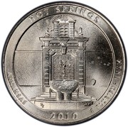 USA Quarter Dollar Hot Springs - Ark. 2010 D KM# 469 HOT SPRINGS ARKANSAS E PLURIBUS UNUM coin reverse USA Quarter Dollar Hot Springs - Ark. 2010 D KM# 469 HOT SPRINGS ARKANSAS E PLURIBUS UNUM coin reverse