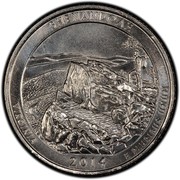 USA Quarter Dollar Shenandoah National Park 2014 P KM# 567 SHENANDOAH, VIRGINIA 2014 E PLURIBUS UNUM coin reverse