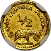 USA 1/2 Minerva Round Half Dollar 1915 CALIFORNIA GOLD 1/2 coin reverse USA 1/2 Minerva Round Half Dollar 1915 CALIFORNIA GOLD 1/2 coin reverse