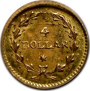 USA 1/4 Dollar Round Liberty 1853 1/4 DOLLAR coin reverse USA 1/4 Dollar Round Liberty 1853 1/4 DOLLAR coin reverse