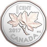 Canada 1 Cent Maple Twig Design (1982) 2017 Proof 1 CENT 2017 CANADA KG coin reverse Canada 1 Cent Maple Twig Design (1982) 2017 Proof 1 CENT 2017 CANADA KG coin reverse