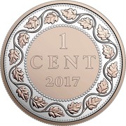 Canada 1 Cent Small Leaves Design (1908) 2017 Proof 1 CENT 2017 coin reverse Canada 1 Cent Small Leaves Design (1908) 2017 Proof 1 CENT 2017 coin reverse