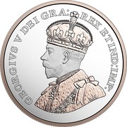 Canada 1 Cent Two Maple Leaves Design (1920) 2017 Proof GEORGIVS V DEI GRA REX ET IND IMP BM coin obverse Canada 1 Cent Two Maple Leaves Design (1920) 2017 Proof GEORGIVS V DEI GRA REX ET IND IMP BM coin obverse