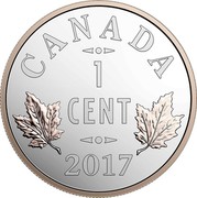 Canada 1 Cent Two Maple Leaves Design (1920) 2017 Proof CANADA 1 CENT 2017 coin reverse Canada 1 Cent Two Maple Leaves Design (1920) 2017 Proof CANADA 1 CENT 2017 coin reverse