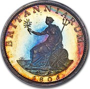 UK 1 Penny Penny Pattern (UltraCam) 1805 BRITANNIARUM 1805 coin reverse UK 1 Penny Penny Pattern (UltraCam) 1805 BRITANNIARUM 1805 coin reverse