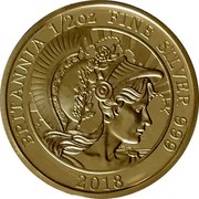 UK 1 Pound Britannia 2018 Proof BRITANNIA 1/2OZ FINE SILVER 999 2018 coin reverse UK 1 Pound Britannia 2018 Proof BRITANNIA 1/2OZ FINE SILVER 999 2018 coin reverse