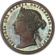UK 1 Shilling Shilling Pattern 1875 VICTORIA DEI GRATIA BRITANNIAR: REG: F:D: coin obverse UK 1 Shilling Shilling Pattern 1875 VICTORIA DEI GRATIA BRITANNIAR: REG: F:D: coin obverse