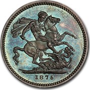 UK 1 Shilling Shilling Pattern 1875 1875 coin reverse UK 1 Shilling Shilling Pattern 1875 1875 coin reverse