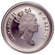 Canada 10 Cents 100th Anniversary of the Birth of the Credit Unions in North America (2000) Proof KM# 409 ELIZABETH II D∙G∙REGINA coin obverse Canada 10 Cents 100th Anniversary of the Birth of the Credit Unions in North America (2000) Proof KM# 409 ELIZABETH II D∙G∙REGINA coin obverse