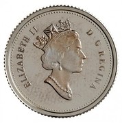 Canada 10 Cents 500th Anniversary of Caboto's First Transatlantic Voyage (1997) Proof KM# 299 ELIZABETH II D∙G∙REGINA coin obverse Canada 10 Cents 500th Anniversary of Caboto's First Transatlantic Voyage (1997) Proof KM# 299 ELIZABETH II D∙G∙REGINA coin obverse