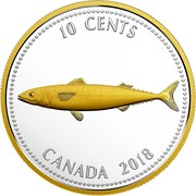 Canada 10 Cents Legacy of the Dime. Centennial 2018 Proof 10 CENTS CANADA 2018 coin reverse