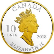 Canada 10 Cents Legacy of the Dime. Year of the Volunteer 2018 Proof CANADA 10 CENTS 2018 ELIZABETH II DH coin obverse