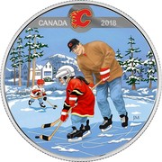 Canada 10 Dollars Learning to Play - Calgary Flames 2018 Matte Proof CANADA 2018 JM coin reverse