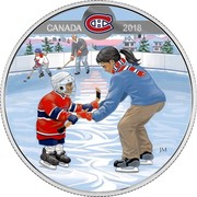 Canada 10 Dollars Learning to Play - Montreal Canadiens 2018 Matte Proof CANADA 2018 JM coin reverse