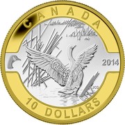 Canada 10 Dollars O Canada Goose 2014 CANADA 2014 10 DOLLARS JCD coin reverse