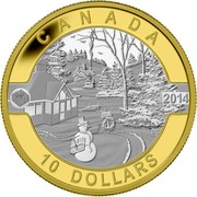 Canada 10 Dollars O Canada Holiday 2014 CANADA 2014 10 DOLLARS DG coin reverse
