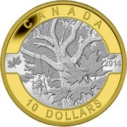 Canada 10 Dollars O Canada Maple fun 2014 CANADA 2014 10 DOLLARS CD coin reverse