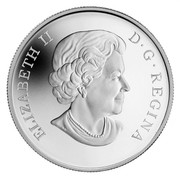 Canada 10 Dollars Orca Whale 2011 Proof KM# 1207 ELIZABETH II D ∙ G ∙ REGINA SB coin obverse Canada 10 Dollars Orca Whale 2011 Proof KM# 1207 ELIZABETH II D ∙ G ∙ REGINA SB coin obverse