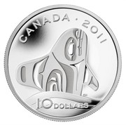 Canada 10 Dollars Orca Whale 2011 Proof KM# 1207 CANADA ∙ 2011 10 DOLLARS coin reverse Canada 10 Dollars Orca Whale 2011 Proof KM# 1207 CANADA ∙ 2011 10 DOLLARS coin reverse