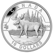 Canada 10 Dollars The Moose 2014 Proof KM# 1649.1 CANADA 2014 10 DOLLARS coin reverse Canada 10 Dollars The Moose 2014 Proof KM# 1649.1 CANADA 2014 10 DOLLARS coin reverse