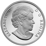Canada 10 Dollars Welcome to the World 2014 Proof KM# 1346 ELIZABETH II D G REGINA coin obverse Canada 10 Dollars Welcome to the World 2014 Proof KM# 1346 ELIZABETH II D G REGINA coin obverse