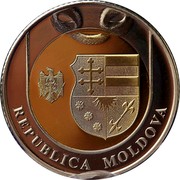 Moldova 10 Lei The princely dynastic shield 2018  REPUBLICA MOLDOVA coin obverse Moldova 10 Lei The princely dynastic shield 2018  REPUBLICA MOLDOVA coin obverse