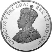 Canada 100 Dollars 100th Anniversary of the Battle of Vimy Ridge 2017 Proof GEORGIVS V DEI GRA: REX ET IND: IMP: RM coin obverse Canada 100 Dollars 100th Anniversary of the Battle of Vimy Ridge 2017 Proof GEORGIVS V DEI GRA: REX ET IND: IMP: RM coin obverse