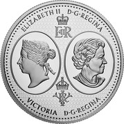 Canada 100 Dollars A Mari Usque Ad Mare - The Diamond Jubilee of the Confederation of Canada 2017 Proof ELIZABETH II D • G • REGINA SB VICTORIA D • G • REGINA coin obverse Canada 100 Dollars A Mari Usque Ad Mare - The Diamond Jubilee of the Confederation of Canada 2017 Proof ELIZABETH II D • G • REGINA SB VICTORIA D • G • REGINA coin obverse