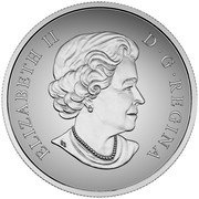 Canada 100 Dollars Musk Ox 2015 Matte Proof KM# 2046 ELIZABETH II D ∙ G ∙ REGINA coin obverse Canada 100 Dollars Musk Ox 2015 Matte Proof KM# 2046 ELIZABETH II D ∙ G ∙ REGINA coin obverse
