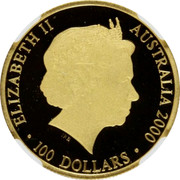 Australia 100 Dollars Paralympic Games Sydney 2000 2000 ELIZABETH II AUSTRALIA 2000 100 DOLLARS coin obverse Australia 100 Dollars Paralympic Games Sydney 2000 2000 ELIZABETH II AUSTRALIA 2000 100 DOLLARS coin obverse