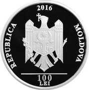 Moldova 100 Lei 300 years Description of Moldova by Dimitrie Cantemir 2016 Proof 2016 REPUBLICA MOLDOVA 100 LEI coin obverse Moldova 100 Lei 300 years Description of Moldova by Dimitrie Cantemir 2016 Proof 2016 REPUBLICA MOLDOVA 100 LEI coin obverse