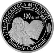 Moldova 100 Lei 300 years Description of Moldova by Dimitrie Cantemir 2016 Proof 1716 DESCRIEREA MOLDOVEI DESCRIPTIO ANTIQUI ET HODIERNI STATUS MOLDAVIAE 300 DE ANI DIMITRIE CANTEMIR coin reverse Moldova 100 Lei 300 years Description of Moldova by Dimitrie Cantemir 2016 Proof 1716 DESCRIEREA MOLDOVEI DESCRIPTIO ANTIQUI ET HODIERNI STATUS MOLDAVIAE 300 DE ANI DIMITRIE CANTEMIR coin reverse