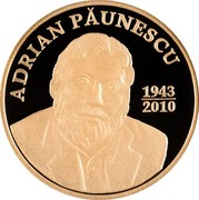 Moldova 100 Lei Adrian Paunescu 2013 Proof ADRIAN PĂUNESCU 1943 2010 coin reverse Moldova 100 Lei Adrian Paunescu 2013 Proof ADRIAN PĂUNESCU 1943 2010 coin reverse
