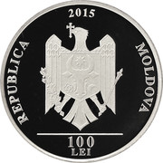 Moldova 100 Lei Grigore Vieru 2015 Proof 2015 REPUBLICA MOLDOVA 100 LEI coin obverse Moldova 100 Lei Grigore Vieru 2015 Proof 2015 REPUBLICA MOLDOVA 100 LEI coin obverse