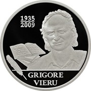 Moldova 100 Lei Grigore Vieru 2015 Proof 1935 2009 GRIGORE VIERU coin reverse Moldova 100 Lei Grigore Vieru 2015 Proof 1935 2009 GRIGORE VIERU coin reverse