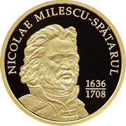 Moldova 100 Lei Nicolae Milescu Spatarul 2014 Proof NICOLAE MILESCU SPĂTARUL 1636 1708 coin reverse Moldova 100 Lei Nicolae Milescu Spatarul 2014 Proof NICOLAE MILESCU SPĂTARUL 1636 1708 coin reverse