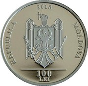 Moldova 100 Lei Union of Basarabia with Romania 2018 Proof 2018 REPUBLICA MOLDOVA 100 LEI coin obverse Moldova 100 Lei Union of Basarabia with Romania 2018 Proof 2018 REPUBLICA MOLDOVA 100 LEI coin obverse