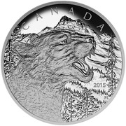 Canada 125 Dollars Call of the Wild - Growling Cougar 2015 Proof KM# 2048 CANADA 2015 coin reverse Canada 125 Dollars Call of the Wild - Growling Cougar 2015 Proof KM# 2048 CANADA 2015 coin reverse