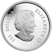 Canada 125 Dollars Howling Wolf 2014 Proof KM# 1696 125 DOLLARS ELIZABETH II coin obverse Canada 125 Dollars Howling Wolf 2014 Proof KM# 1696 125 DOLLARS ELIZABETH II coin obverse