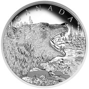 Canada 125 Dollars Roaring Grizzly Bear 2016 Proof KM# 2240 CANADA 2016 coin reverse Canada 125 Dollars Roaring Grizzly Bear 2016 Proof KM# 2240 CANADA 2016 coin reverse
