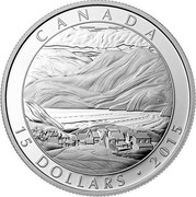 Canada 15 Dollars Artwork by Franklin Carmichael - Cranberry Lake 2015 KM# 2002 CANADA 15 DOLLARS 2015 coin reverse
